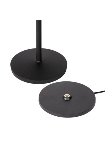 Justine  de Lucide - Lampe de table autonome étanche noir Mat - station de recharge