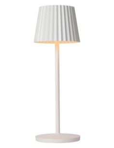 Lampe de table autonome étanche blanc Mat - Lucide - Justine