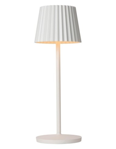 Lampe de table autonome étanche blanc Mat - Lucide - Justine