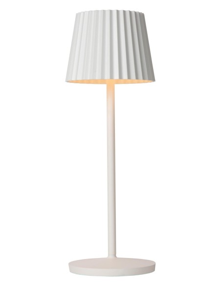 Lampe de table autonome étanche blanc Mat - Lucide - Justine