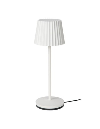 Lucide - Justine - Lampe de table autonome étanche blanc Mat