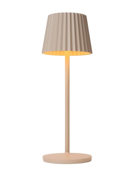 Lampe de table autonome étanche crème - Lucide - Justine