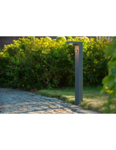 Texas de Lucide - Potelet extérieur, 3000K, 400 lumens, détecteur, IP54