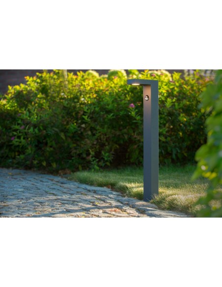 Texas de Lucide - Potelet extérieur, 3000K, 400 lumens, détecteur, IP54