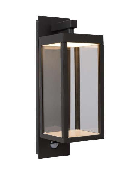 Applique murale Int/Ext anthracite - détecteur - Lucide - Clairette