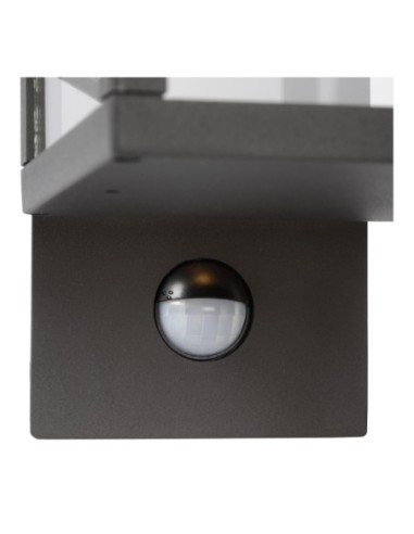 Clairette de Lucide - Applique murale Int/Ext anthracite - détecteur
