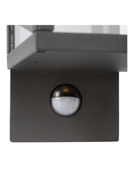 Clairette de Lucide - Applique murale Int/Ext anthracite - détecteur