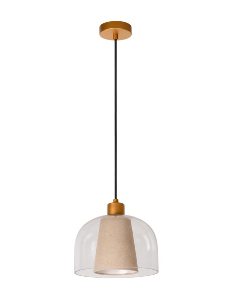 Suspension Diam. 24 cm 1xE27 60W Dimmable Transparent - Lucide - Gunhild
