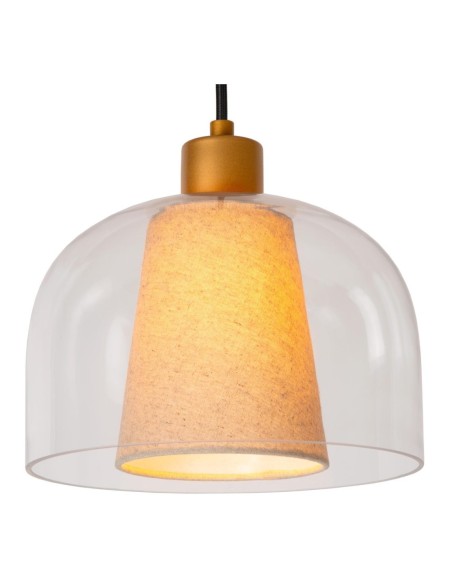 Suspension Diam. 24 cm 1xE27 60W Dimmable Transparent - Lucide - Gunhild