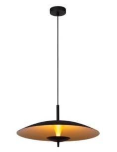 Suspension Diam. 47 cm Led Dim.3000K Noir et doré - Lucide - Vulcan