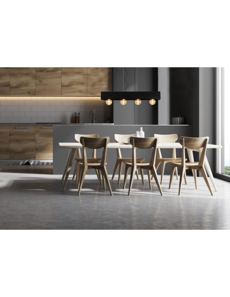 Suspension Dimmable 4xE27 60W Acier Noir - Lucide - Surtus