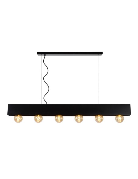 Lucide SURTUS Suspension 6xE27 Noir | Deko Light