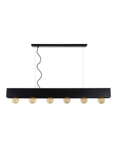 Lucide SURTUS Suspension 6xE27 Noir | Deko Light