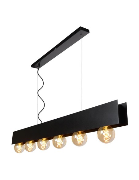 Lucide SURTUS Suspension 6xE27 Noir | Deko Light