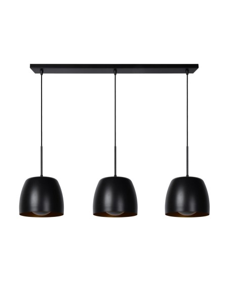 Lucide NOLAN Suspension 3xE27 Noir | Deko Light