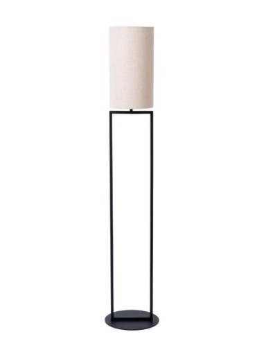 Lucide  - Herman - Lampadaire métal abat-jour coton crème - E27