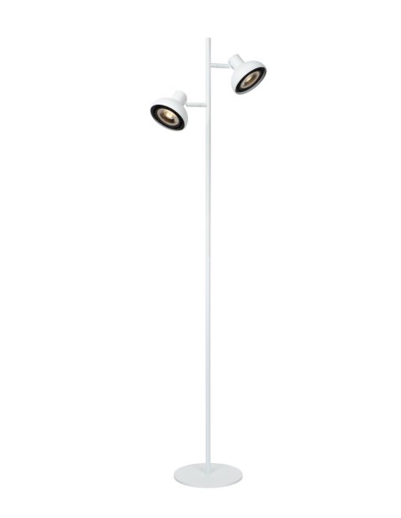 Lampadaire Led   2xGU10 métal blanc - Lucide - Sensas