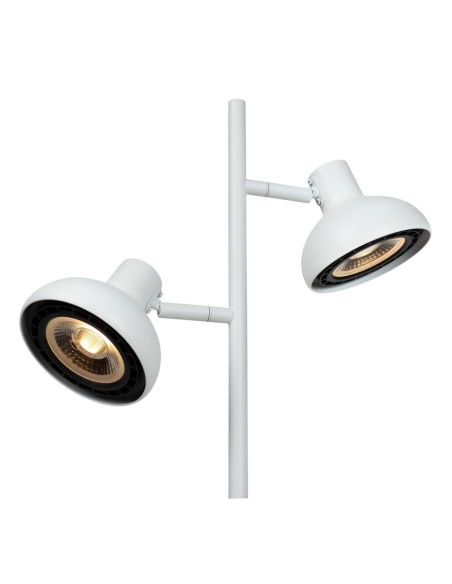 Sensas  de Lucide - Lampadaire Led   2xGU10 métal blanc - spots orientables