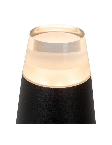 Borne extérieure Led 650lm 2700K IP54 noire - Lucide - Opus