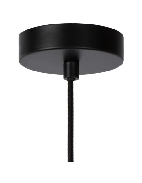 Suspension Diam. 20 cm 1xE27 40W Verre Fume/ Or mat - Lucide - Julius