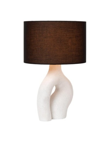 Lucide - Forma - Lampe de table E27 céramique blanche et noire - style japandi