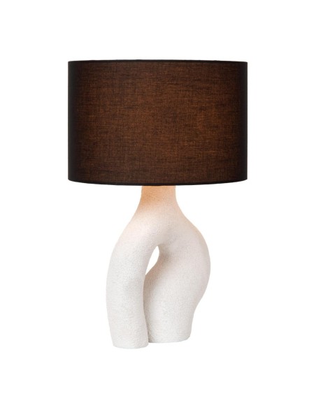 Lucide - Forma - Lampe de table E27 céramique blanche et noire - style japandi