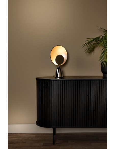 Lucide CASTAMAR Lampe de table Diam. 25,5 cm LED 1x8W 2100K Chrome | Deko Light