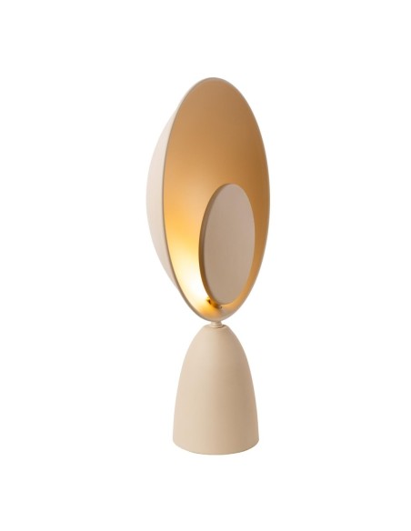 Castamar de Lucide - lampe à poser style contemporain métal couleur taupe