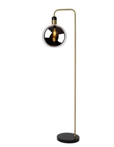 Lampadaire Diam. 28 cm 1xE27 25 W Verre Fume - Lucide - Julius