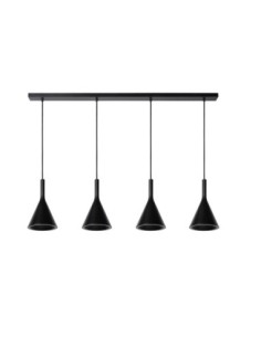 Suspension Led  4xE27 25 W IP20 Dim. Métal Noir - Lucide - Gipsy 2
