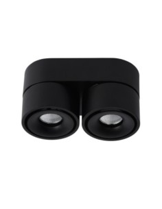 Plafonnier LED Dim. 2x10W 2700K 445 LM Dimmable Noir- Lucide - Yumiko 2