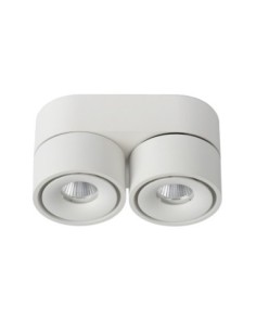 Plafonnier Diam. 7,8 cm LED Dim. 2x10W 2700K 484 LM Blanc - Lucide - Yumiko 2