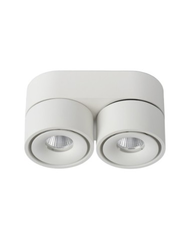 Plafonnier Diam. 7,8 cm LED Dim. 2x10W 2700K 484 LM Blanc - Lucide - Yumiko