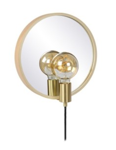 Applique miroir lumineux diam 31 cm couleur bois - REFLEX - Lucide 2