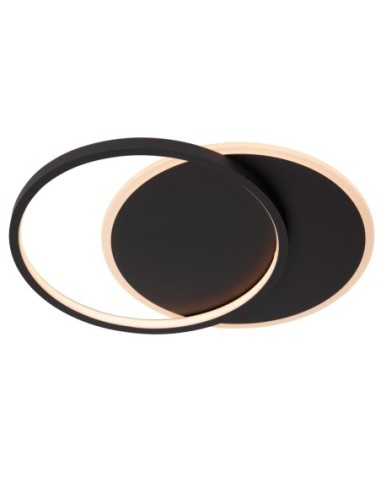 Lucide AXELLE Plafonnier Diam. 29,5 cm LED 3 StepDim 1x24W 2700K Noir | Deko Light