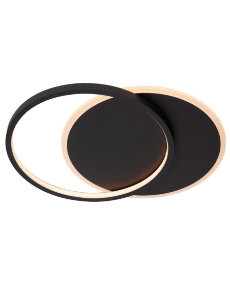 Lucide AXELLE Plafonnier Diam. 29,5 cm LED 3 StepDim 1x24W 2700K Noir | Deko Light