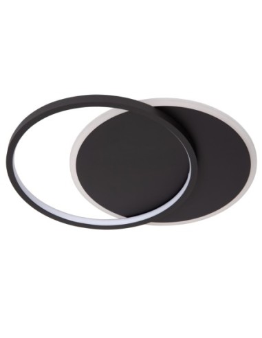 Lucide AXELLE Plafonnier Diam. 29,5 cm LED 3 StepDim 1x24W 2700K Noir | Deko Light