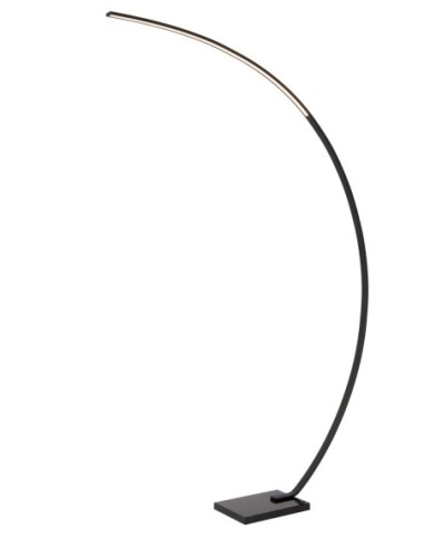 Lampadaire arceau LED Dim. 1x15W 2700K 540 LM  Noir - Lucide - Curve