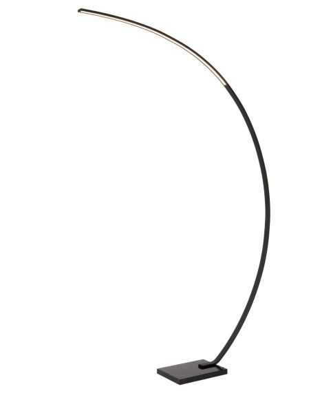 Lampadaire arceau LED Dim. 1x15W 2700K 540 LM  Noir - Lucide - Curve