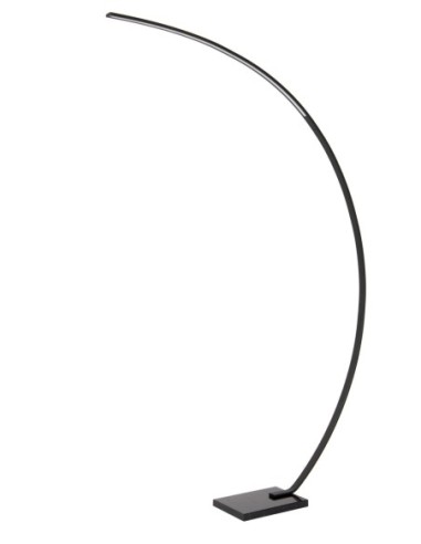 Lampadaire arceau LED Dim. 1x15W 2700K 540 LM  Noir - Lucide - Curve