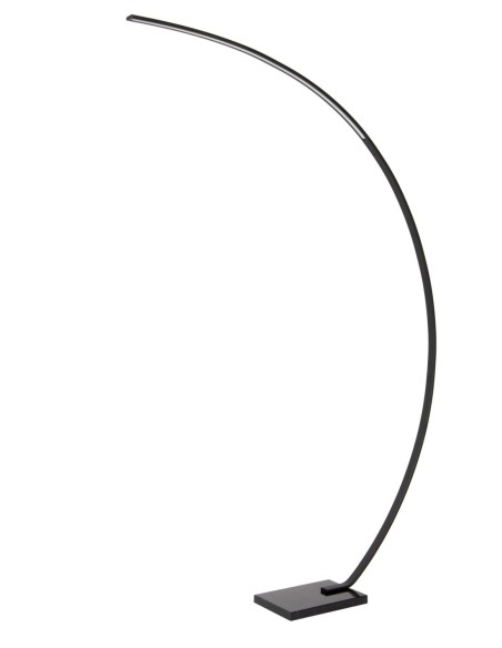 Lampadaire arceau LED Dim. 1x15W 2700K 540 LM  Noir - Lucide - Curve