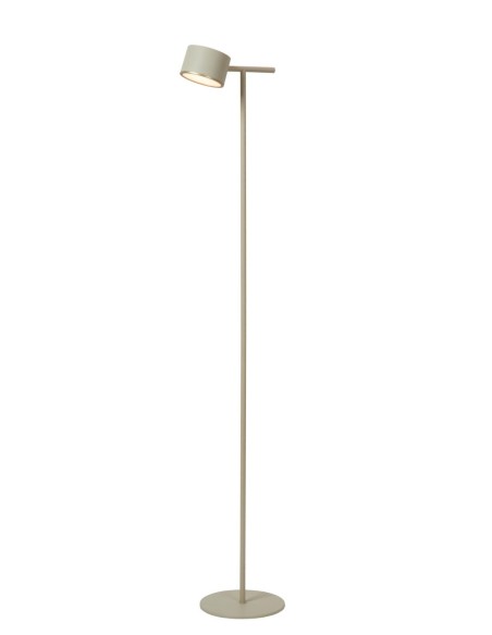 Lampadaire Led Dimmable 9W 2700K taupe - Lucide - Gian