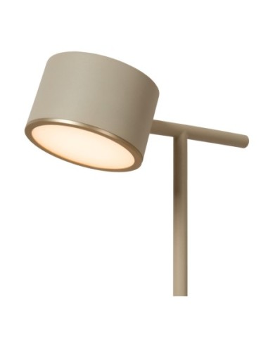 Lucide - Gian - Lampadaire Led Dimmable 9W 2700K taupe