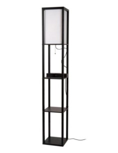 Lampadaire  multifonction noir et crème carré  - Lucide  - Menno 2
