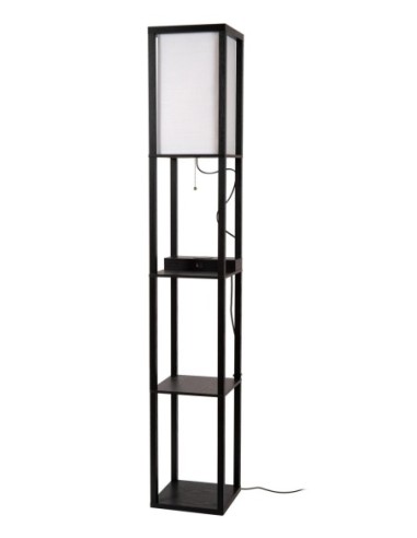 Lucide  - Menno - Lampadaire  multifonction noir et crème carré