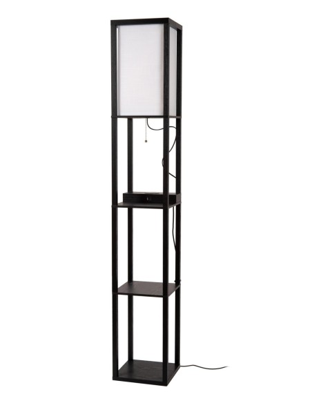 Lucide  - Menno - Lampadaire  multifonction noir et crème carré
