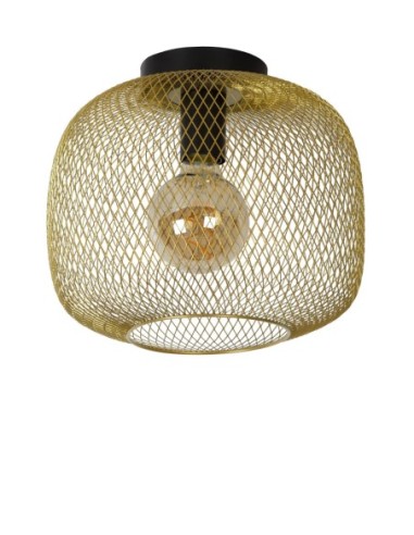 Lucide MESH Plafonnier Diam. 30 cm 1xE27 Or Mat / Laiton | Deko Light