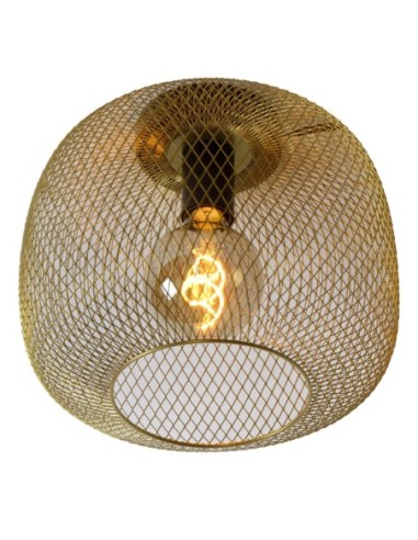 Lucide MESH Plafonnier Diam. 30 cm 1xE27 Or Mat / Laiton | Deko Light