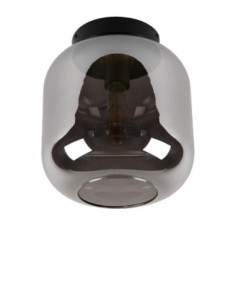 Plafonnier Diam. 25 cm  E27 Noir & Fumé - Lucide - Joanet 2