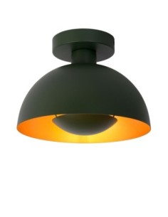Plafonnier Diam. 25 cm 1xE27  Acier vert - Lucide - Siemon